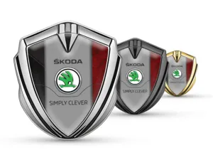 Skoda Emblema Abovedado Insignia De Carrera Facha Lustrosa